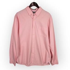 LANDS END (Lg 16-16 1/2) Oxford Casual ButtonDown Light Pink 474727